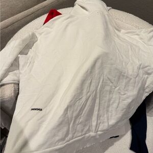 Pangaia Cream Textured Hoodie